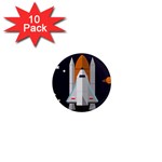 Rocket Space Universe Spaceship 1  Mini Magnet (10 pack)  Front