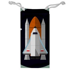 Rocket Space Universe Spaceship Jewelry Bag by Pakrebo