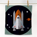 Rocket Space Universe Spaceship Face Towel Front