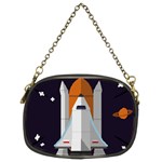 Rocket Space Universe Spaceship Chain Purse (Two Sides) Front