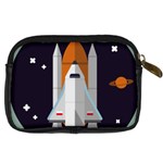 Rocket Space Universe Spaceship Digital Camera Leather Case Back