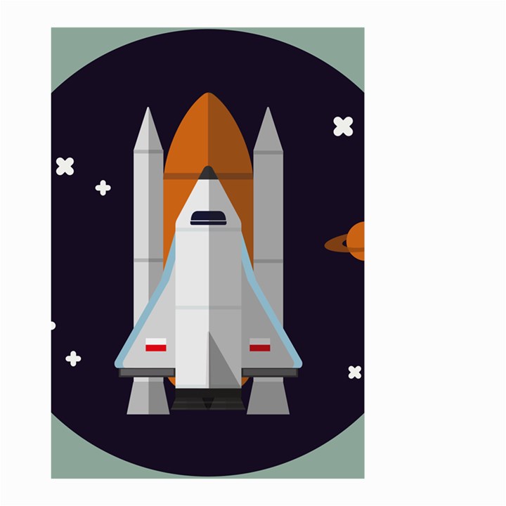 Rocket Space Universe Spaceship Small Garden Flag (Two Sides)