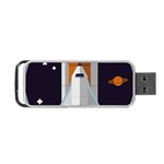 Rocket Space Universe Spaceship Portable USB Flash (One Side) Front