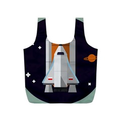 Rocket Space Universe Spaceship Full Print Recycle Bag (s) by Pakrebo