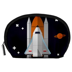 Rocket Space Universe Spaceship Accessory Pouch (large) by Pakrebo