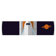 Rocket Space Universe Spaceship Satin Scarf (oblong)