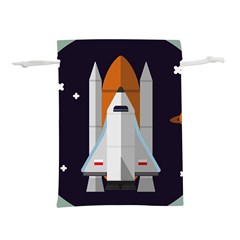 Rocket Space Universe Spaceship Lightweight Drawstring Pouch (s)