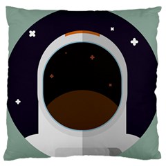 Astronaut Space Astronomy Universe Large Flano Cushion Case (one Side) by Pakrebo