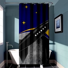 Science Fiction Sci Fi Sci Fi Logo Shower Curtain 36  X 72  (stall)  by Pakrebo