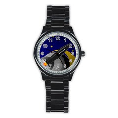 Science Fiction Sci Fi Sci Fi Logo Stainless Steel Round Watch