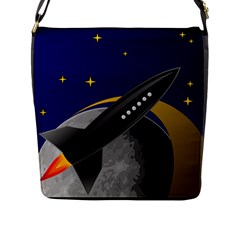 Science Fiction Sci Fi Sci Fi Logo Flap Closure Messenger Bag (l) by Pakrebo