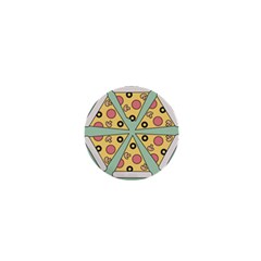 Pizza Slice Food Italian 1  Mini Magnets by Pakrebo