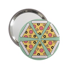 Pizza Slice Food Italian 2 25  Handbag Mirrors by Pakrebo