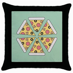 Pizza Slice Food Italian Throw Pillow Case (black) by Pakrebo