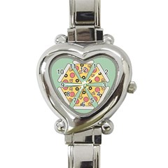 Pizza Slice Food Italian Heart Italian Charm Watch by Pakrebo