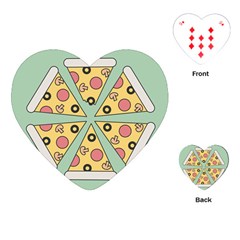 Pizza Slice Food Italian Playing Cards Single Design (heart) by Pakrebo