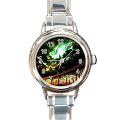 Science Fiction Forward Futuristic Round Italian Charm Watch by Pakrebo