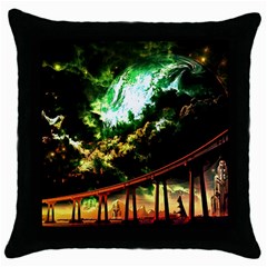 Science Fiction Forward Futuristic Throw Pillow Case (black) by Pakrebo