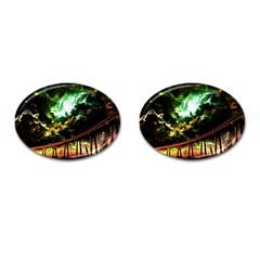 Science Fiction Forward Futuristic Cufflinks (oval) by Pakrebo