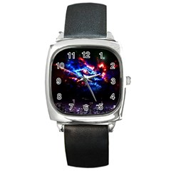 Science Fiction Sci Fi Forward Square Metal Watch by Pakrebo