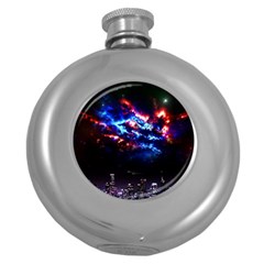 Science Fiction Sci Fi Forward Round Hip Flask (5 Oz) by Pakrebo