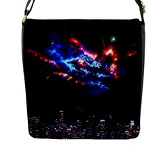 Science Fiction Sci Fi Forward Flap Closure Messenger Bag (l) by Pakrebo