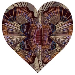 Abstract Design Backdrop Pattern Wooden Puzzle Heart