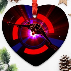 Science Fiction Cover Adventure Ornament (heart) by Pakrebo