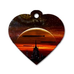 Science Fiction Digital Illustration Dog Tag Heart (one Side) by Pakrebo