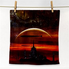 Science Fiction Digital Illustration Face Towel by Pakrebo