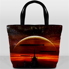 Science Fiction Digital Illustration Bucket Bag by Pakrebo