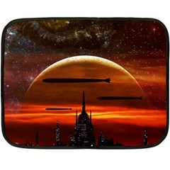 Science Fiction Digital Illustration Fleece Blanket (mini) by Pakrebo