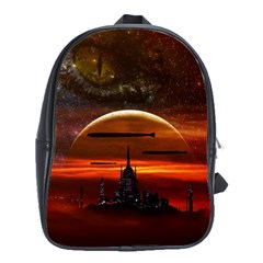 Science Fiction Digital Illustration School Bag (large) by Pakrebo