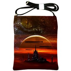 Science Fiction Digital Illustration Shoulder Sling Bag by Pakrebo