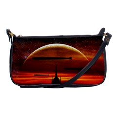 Science Fiction Digital Illustration Shoulder Clutch Bag by Pakrebo