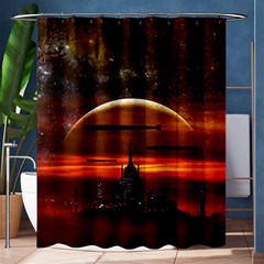 Science Fiction Digital Illustration Shower Curtain 60  X 72  (medium)  by Pakrebo