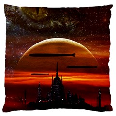 Science Fiction Digital Illustration Large Cushion Case (one Side) by Pakrebo