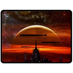 Science Fiction Digital Illustration Double Sided Fleece Blanket (large)  by Pakrebo