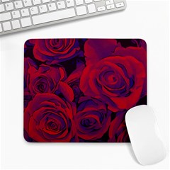 Roses Red Purple Flowers Pretty Large Mousepads by Pakrebo