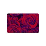 Roses Red Purple Flowers Pretty Magnet (Name Card) Front