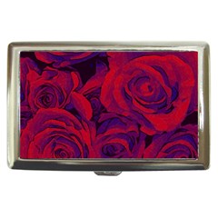 Roses Red Purple Flowers Pretty Cigarette Money Case by Pakrebo