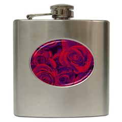 Roses Red Purple Flowers Pretty Hip Flask (6 Oz) by Pakrebo