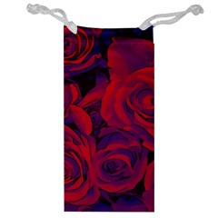 Roses Red Purple Flowers Pretty Jewelry Bag by Pakrebo