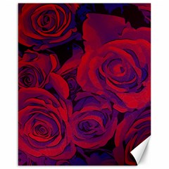 Roses Red Purple Flowers Pretty Canvas 16  X 20  by Pakrebo