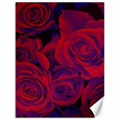 Roses Red Purple Flowers Pretty Canvas 18  X 24  by Pakrebo