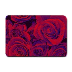 Roses Red Purple Flowers Pretty Small Doormat  by Pakrebo