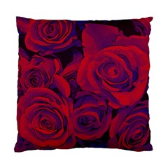 Roses Red Purple Flowers Pretty Standard Cushion Case (one Side) by Pakrebo