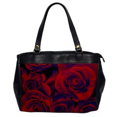 Roses Red Purple Flowers Pretty Oversize Office Handbag by Pakrebo