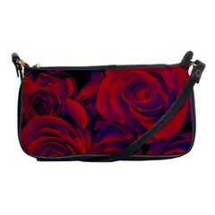 Roses Red Purple Flowers Pretty Shoulder Clutch Bag by Pakrebo