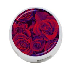 Roses Red Purple Flowers Pretty 4-port Usb Hub (one Side) by Pakrebo